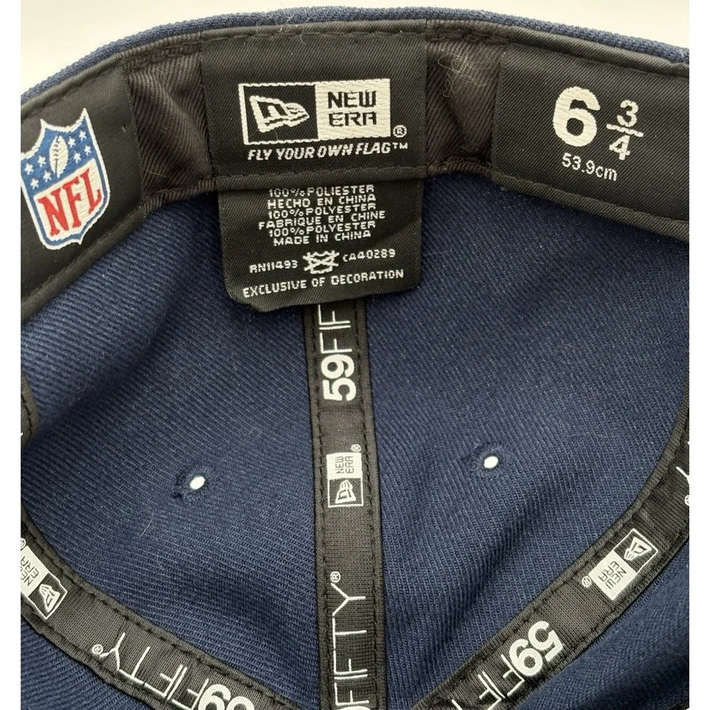 Dallas Cowboys Football NFL NEW ERA 2012 59Fifty Kids Cap Navy Blue 6 3/4 New